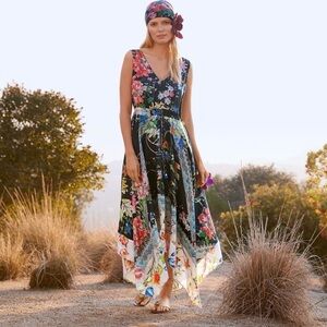 Johnny Was Silk Floral Dress Meru S Boho Luxe Resort Feminine Eclectic Festival